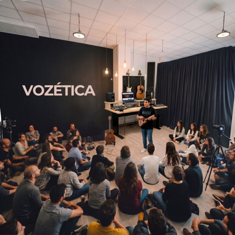 Listening Party en VOZÉTICA Zaragoza: público escuchando las canciones del curso